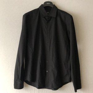 Boss Hugo Boss Black Striped Slim Fit Shirt Sz XL